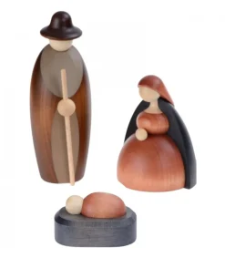 Nativite, Petit Jesus, Joseph, Marie, 12 Cm<Köhler, Père Noël en bois Sale
