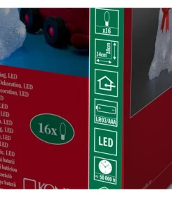 Ours Lumineux A Led En Acrylique Avec Ruban Rouge, 18 Cm<Konstsmide, guirlandes lumineuses de Noël Sale