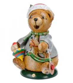Ourson Brule-Encens Avec Cheval De Bois Et Toupie<Hubrig, figurines pour enfant Best Sale
