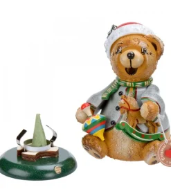 Ourson Brule-Encens Avec Cheval De Bois Et Toupie<Hubrig, figurines pour enfant Best Sale