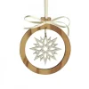 Pendentif En Bois D'Olivier Motif Cristal De Neige N°1<Waldfabrik, photophore en bois et étoile sapin de Noël New