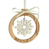 Pendentif En Bois D'Olivier 7Cm, Motif Cristal De Neige N°3<Waldfabrik, photophore en bois et étoile sapin de Noël Discount