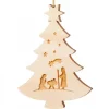 Pendentif Sapin De Noël En Bois, Crèche De Noël<Waldfabrik, photophore en bois et étoile sapin de Noël Outlet