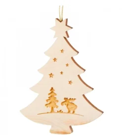 Pendentif Sapin De Noël En Bois, Elan<Waldfabrik, photophore en bois et étoile sapin de Noël Discount