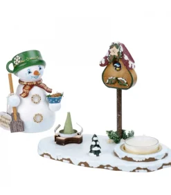 Personnage Porte Encens Bonhomme De Neige Avec Bougeoir<Hubrig, figurines pour enfant Fashion