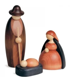 Personnages Grande Crèche De Noël : Enfant Jesus, Joseph, Marie, 17 Cm<Köhler, Père Noël en bois Cheap