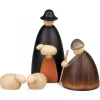 Personnages Grande Crèche De Noël : Bergers, Moutons Et Agneau, 17 Cm<Köhler, Père Noël en bois Best Sale