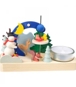 Petit Carrousel En Bois Bonhomme De Neige<Graupner, décoration de sapin de Noël, Déco Noël enfant Online