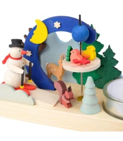 Petit Carrousel En Bois Bonhomme De Neige<Graupner, décoration de sapin de Noël, Déco Noël enfant Online