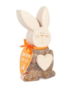 Petit Lapin De Paques En Bois Avec Coeur, 10 Cm<Waldfabrik, photophore en bois et étoile sapin de Noël Cheap