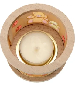 Petit Photophore En Bois, Famille Oursons<Richard Glasser, Pyramides de Noël allemandes Sale