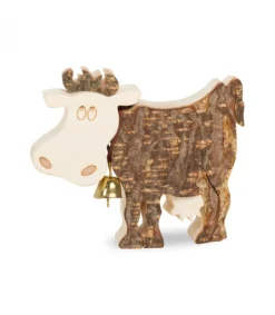 Petite Vache En Bois, 6 Cm<Waldfabrik, photophore en bois et étoile sapin de Noël Online