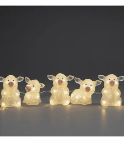 Petits Cochons Lumineux En Acrylique Led 12,5 Cm, Lot De 5<Konstsmide, guirlandes lumineuses de Noël New