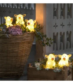 Petits Cochons Lumineux En Acrylique Led 12,5 Cm, Lot De 5<Konstsmide, guirlandes lumineuses de Noël New