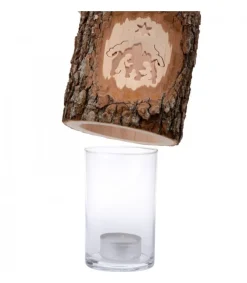 Photophore En Bois Cisele, Crèche De Noël Et Etoile<Waldfabrik, photophore en bois et étoile sapin de Noël Cheap