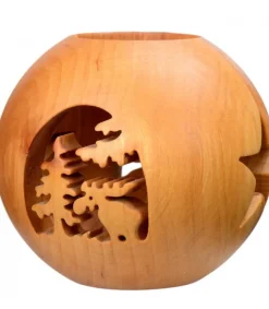 Photophore En Bois Forme Spherique, Motif, Motif Elan<Waldfabrik, photophore en bois et étoile sapin de Noël Flash Sale