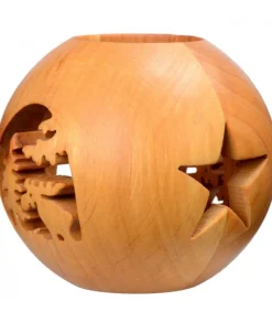 Photophore En Bois Forme Spherique, Motif, Motif Elan<Waldfabrik, photophore en bois et étoile sapin de Noël Flash Sale