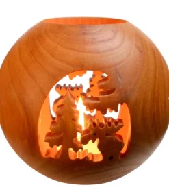 Photophore En Bois Forme Spherique, Motif, Motif Elan<Waldfabrik, photophore en bois et étoile sapin de Noël Flash Sale