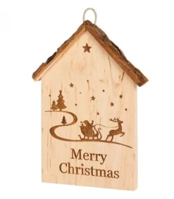 Plaque De Porte En Bois A Suspendre "Merry Christmas"<Waldfabrik, photophore en bois et étoile sapin de Noël Cheap