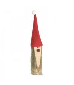 Père Noël En Bois Avec Nez Rouge Et Bonnet En Feutre, 15 Cm<Waldfabrik, photophore en bois et étoile sapin de Noël Sale