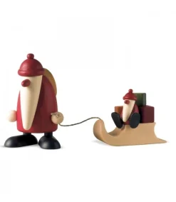 Père Noël En Bois Et Enfant Sur Luge<Köhler, Père Noël en bois Shop
