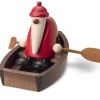 Père Noël En Bois Sur Une Barque<Köhler, Père Noël en bois Discount