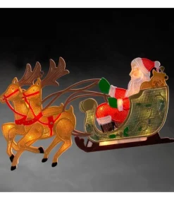 Père Noël Lumineux Avec Rennes Et Traineau<Konstsmide, guirlandes lumineuses de Noël Clearance