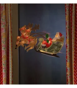 Père Noël Lumineux Avec Rennes Et Traineau<Konstsmide, guirlandes lumineuses de Noël Clearance