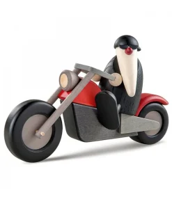 Père Noël Moderne A Moto Au Look Rocker<Köhler, Père Noël en bois Sale