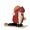 Père Noël Rouge Sur Snowboard<Köhler, Père Noël en bois Hot