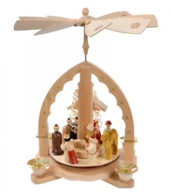 Pyramide A 4 Bougies En Bois Pour Un Noël Traditionnel<Richard Glasser, Pyramides de Noël allemandes Clearance