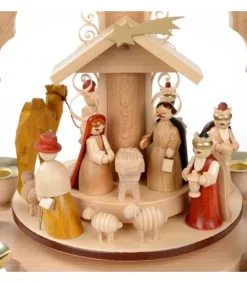 Pyramide A 4 Bougies En Bois Pour Un Noël Traditionnel<Richard Glasser, Pyramides de Noël allemandes Clearance