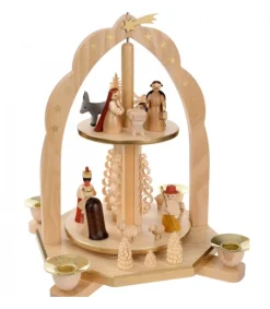 Pyramide Avec Scene De Crèche De Noël Complete<Richard Glasser, Pyramides de Noël allemandes Sale