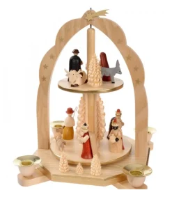 Pyramide Avec Scene De Crèche De Noël Complete<Richard Glasser, Pyramides de Noël allemandes Sale