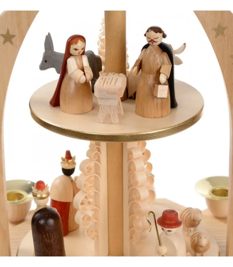 Pyramide Avec Scene De Crèche De Noël Complete<Richard Glasser, Pyramides de Noël allemandes Sale