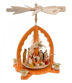 Pyramide De Noël Allemande Avec Une Arche Couleur Ocre<Richard Glasser, Pyramides de Noël allemandes Hot