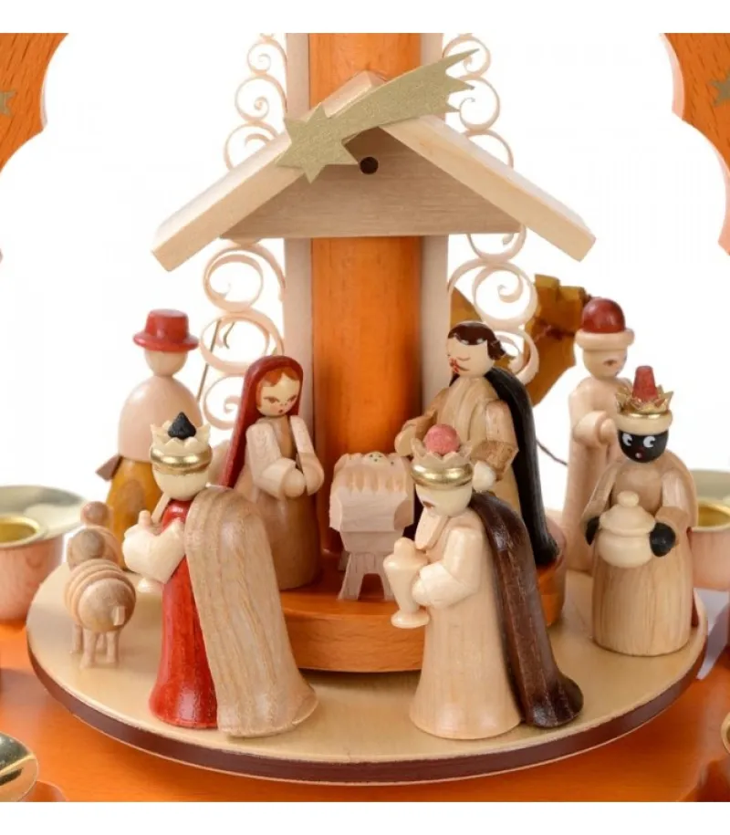 Pyramide De Noël Allemande Avec Une Arche Couleur Ocre<Richard Glasser, Pyramides de Noël allemandes Hot