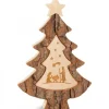 Sapin En Bois Avec Gravure Crèche De Noël, 15 Cm<Waldfabrik, photophore en bois et étoile sapin de Noël Outlet