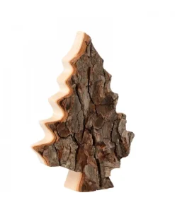 Sapin En Bois Déco En Ecorce 15 Cm<Waldfabrik, photophore en bois et étoile sapin de Noël Fashion