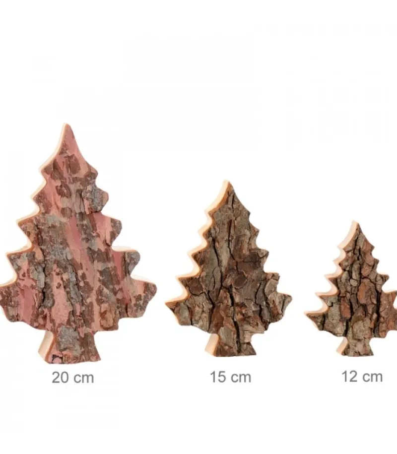 Sapin En Bois Déco En Ecorce 15 Cm<Waldfabrik, photophore en bois et étoile sapin de Noël Fashion