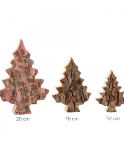 Sapin En Bois Déco En Ecorce 20 Cm<Waldfabrik, photophore en bois et étoile sapin de Noël Cheap