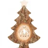 Sapin Noël En Bois Avec Crèche De Noël Ciselee, 18 Cm<Waldfabrik, photophore en bois et étoile sapin de Noël New