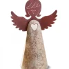 Statuette Ange En Bois Avec Coeur Et Ailes Metal, 26 Cm<Waldfabrik, photophore en bois et étoile sapin de Noël Online