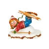 Village De Noël Miniature, Fillette Chutant A Ski<Hubrig, figurines pour enfant Hot
