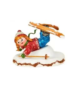Village De Noël Miniature, Fillette Chutant A Ski<Hubrig, figurines pour enfant Hot