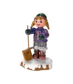 Village De Noël Miniature, Fillette Et Pelle À Neige<Hubrig, figurines pour enfant Best Sale