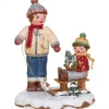Village De Noël Miniature, Garcon Et Petit Frere Sur Luge<Hubrig, figurines pour enfant Online